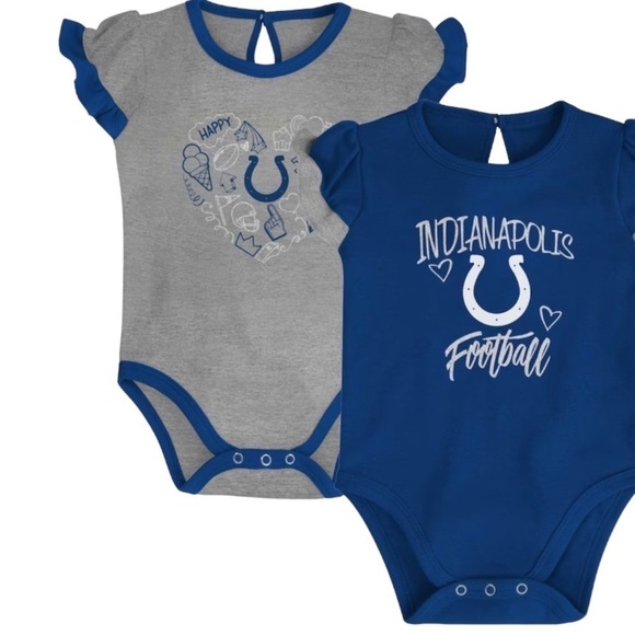 INDIANAPOLIS Colts 0-3 mo.s  2 Piece Bodysuit Set 
Officially Licensed 
NFL - Picture 1 of 6